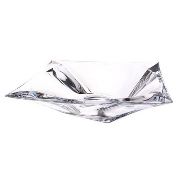 Bohemia crystal Quadron μπολιέρα ρηχή κρυστάλλινη 39εκ