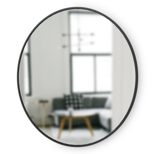 Umbra Hub καθρέπτης στρογγυλός με φινίρισμα μαύρο 94 εκ