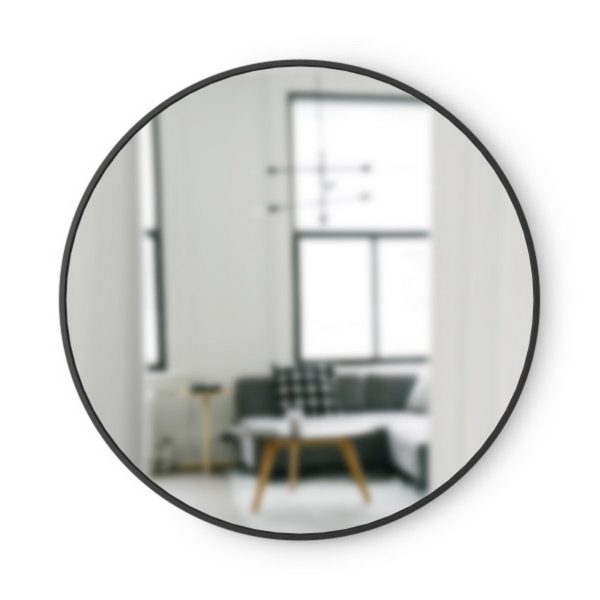 Umbra Hub καθρέπτης στρογγυλός με φινίρισμα μαύρο 94 εκ