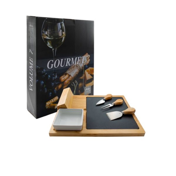 HFA Gourmet πλατό με 3 μαχαίρια μαγνητικά τυριού & μπολ