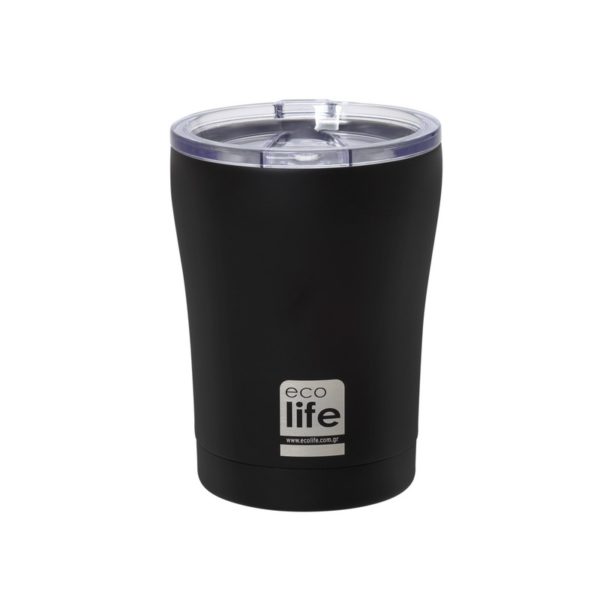 Eco Life Θερμός ανοξείδωτο καφέ 300 ml μαύρο