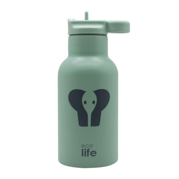 Eco Life Animals Elephant ανοξείδωτο μπουκάλι με πώμα 350 ml