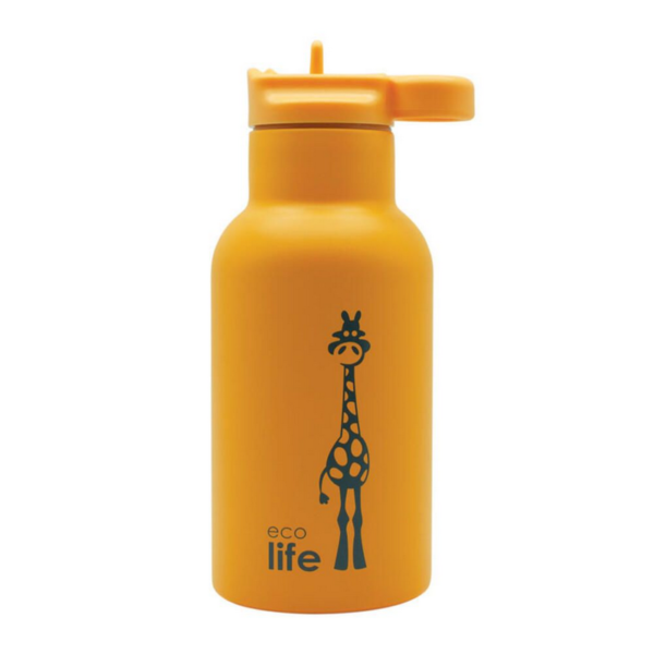 Eco Life Animals Giraffe ανοξείδωτο μπουκάλι με πώμα 350 ml
