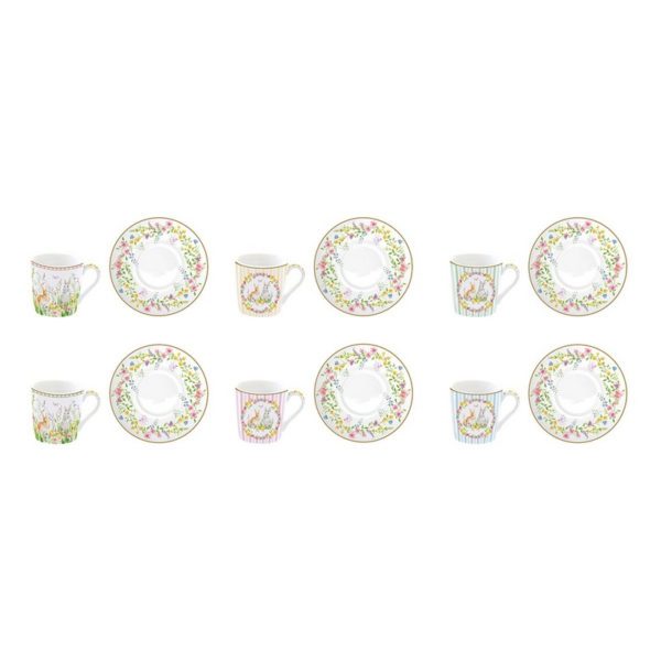 Easy Life Happy Easter Σετ 6 τεμ φλιτζάνια καφέ 100 ml πορσελάνης