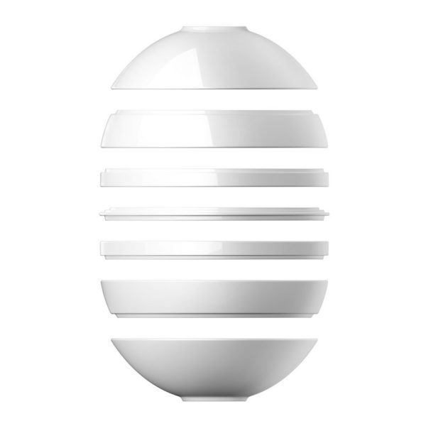 Cryspo Trio Sphere White σετ 7 τεμ Πιάτα πορσελάνης