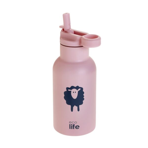 Eco Life Animals Sheep ανοξείδωτο μπουκάλι με πώμα 350 ml