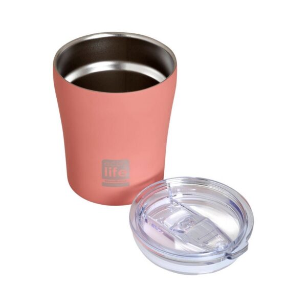 Eco Life Θερμός ανοξείδωτο καφέ 300 ml ροζ