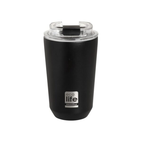 Eco Life Coffee Pure Black ανοξείδωτο ποτήρι θερμός 360 ml