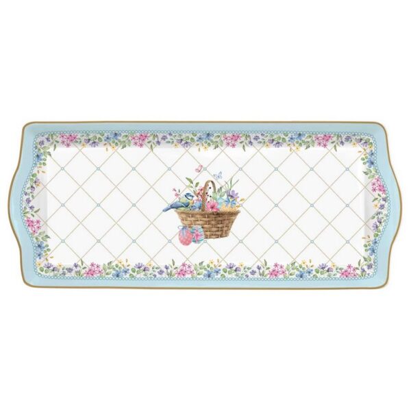Easy Life Spring Bloom Πιατέλα ορθογώνια 35Χ15 εκ πορσελάνης
