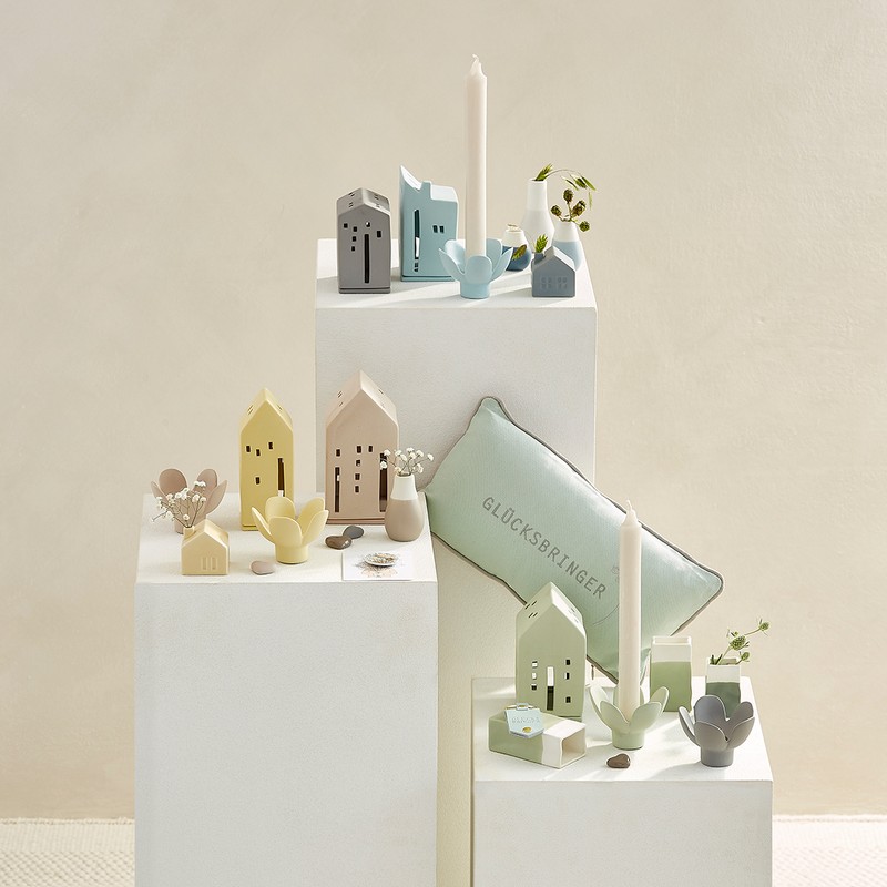 Rader Colourful Light House Κηροπήγιο 7,5Χ7Χ13εκ πήλινο