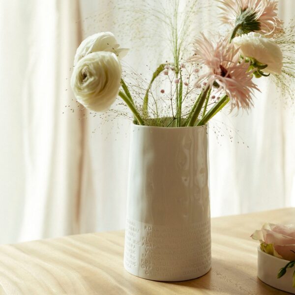 Rader Text on Flowers Ανθοδοχείο 20 εκ πορσελάνης