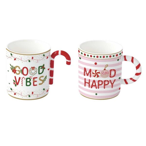 Easy Life Christmas Twist Σετ 2 τεμ Κούπες 350 ml πορσελάνης