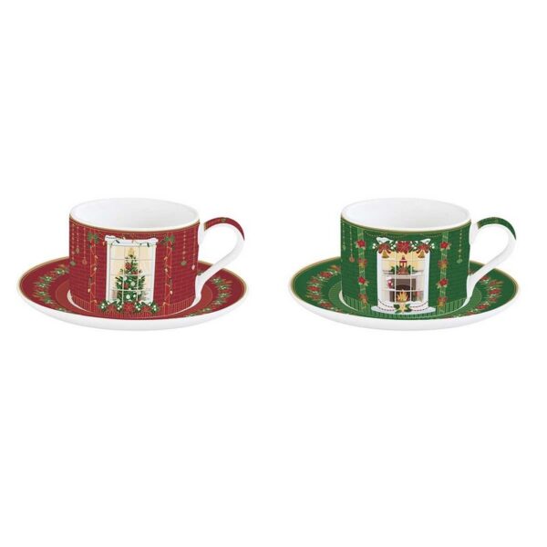 Easy Life Festive Avenue Σετ 2 τεμ Φλιτζάνια Τσαγιού 240 ml πορσελάνης