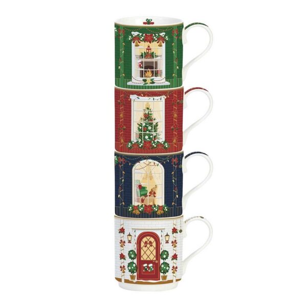 Easy Life Festive Avenue Σετ 4 τεμ Κούπες 250 ml πορσελάνης