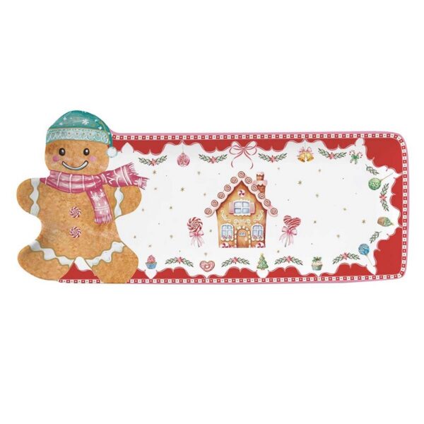 Easy Life Sweet Christmas Πιατέλα Ορθογώνια 36Χ16 εκ πορσελάνης