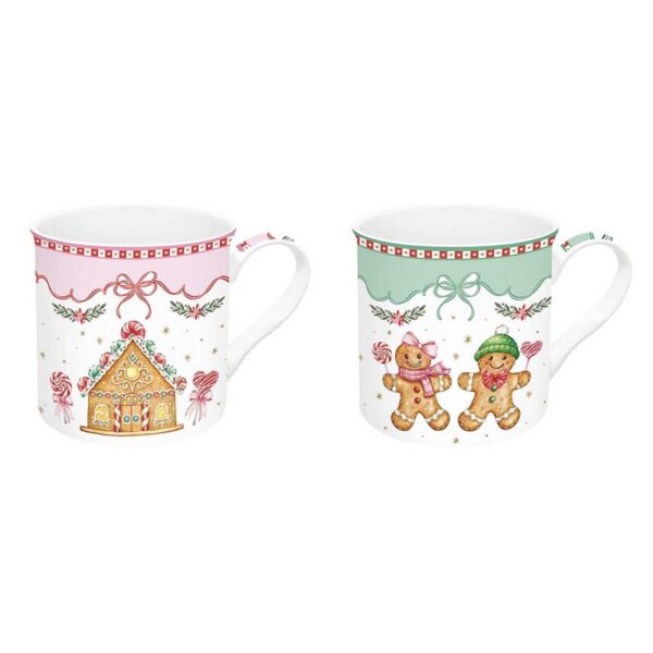 Easy Life Sweet Christmas Σετ 2 τεμ Κούπες 300 ml πορσελάνης