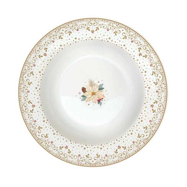 Easy Life White Elegance Πιάτο Βαθύ 21,5 εκ πορσελάνης