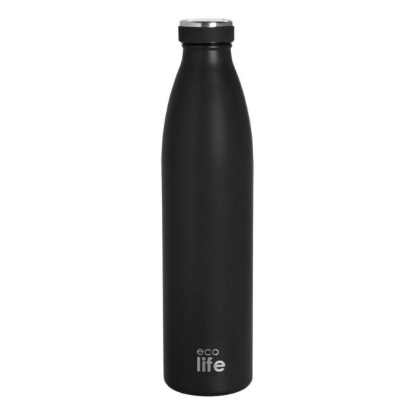 Eco life Slim Black Μπουκάλι 1000 ml ανοξείδωτο