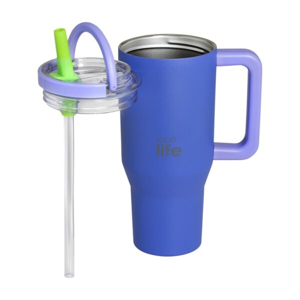 Eco Life Ποτήρι Θερμός Blue Purple 900 ml ανοξείδωτο