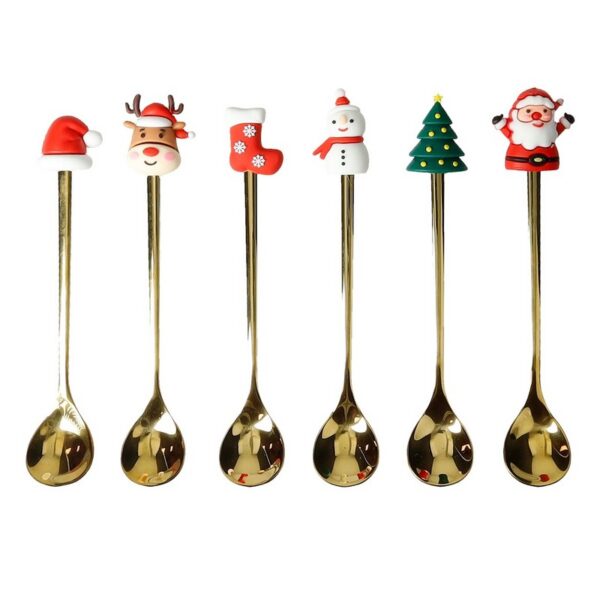 Brandani Christmas Σετ 6 τεμ Κουταλάκια Γλυκού 15 εκ ανοξείδωτο