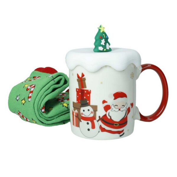Brandani Christmas Tree Σετ Κούπα με Καπάκι & Κάλτσες