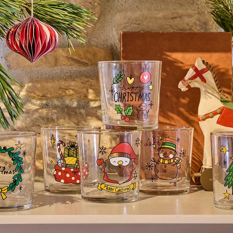 Tognana Happy Christmas  Ποτήρι 330 ml γυάλινο Tognana Happy Christmas Ποτήρι 330 ml γυάλινο
