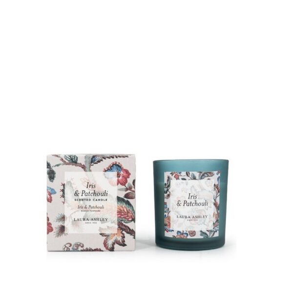 Laura Ashley Iris & Patchouli Κερί Giftbox 200 gr