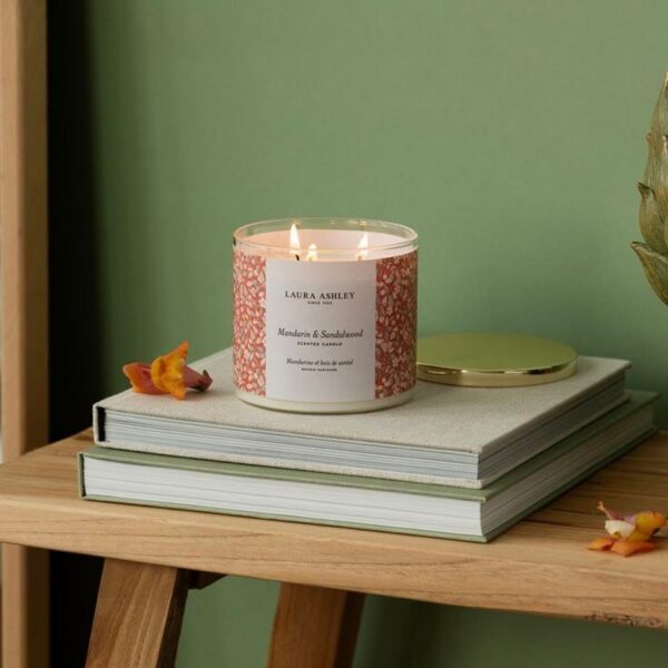 Laura Ashley Mandarin & Sandalwood Κερί Big Jar 400 gr