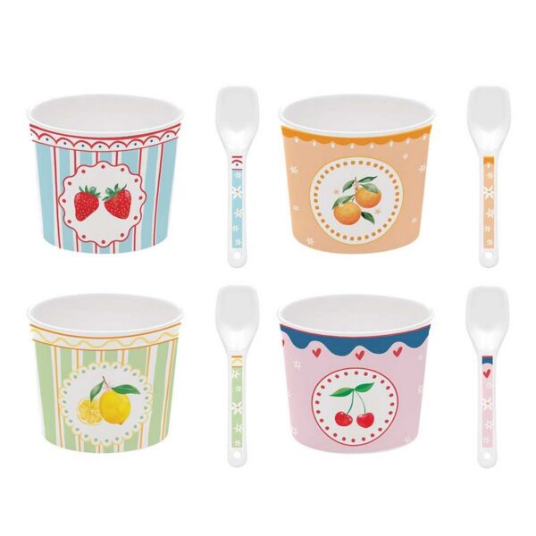 Easy Life Fruit Mania Μπολάκι Παγωτού & Κουταλάκι πορσελάνης