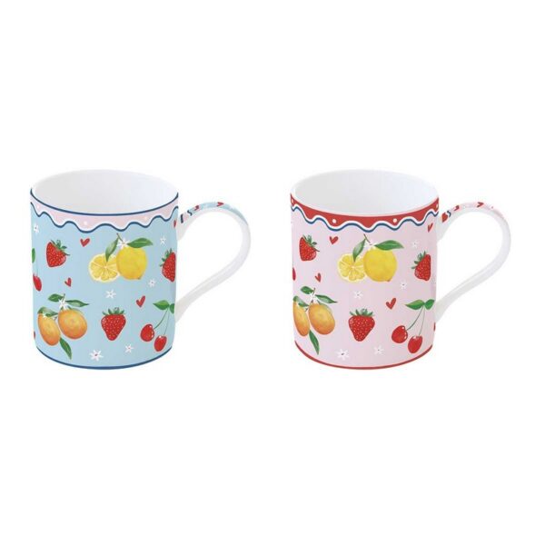 Easy Life Fruit Mania Σετ 2 τεμ Κούπρε 350 ml πορσελάνης