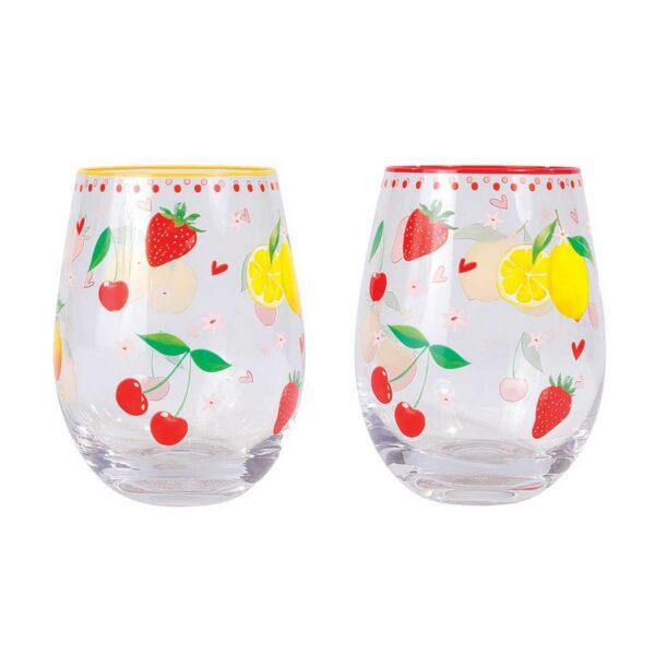 Easy Life Fruit Mania Σετ 2 τεμ Ποτήρια Νερού 500 ml γυάλινα
