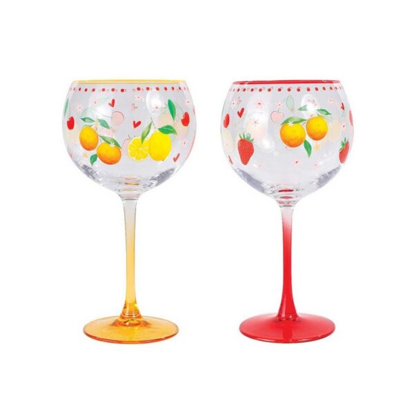 Easy Life Fruit Mania Σετ 2 τεμ Ποτήρια με πόδι 500 ml γυάλινα