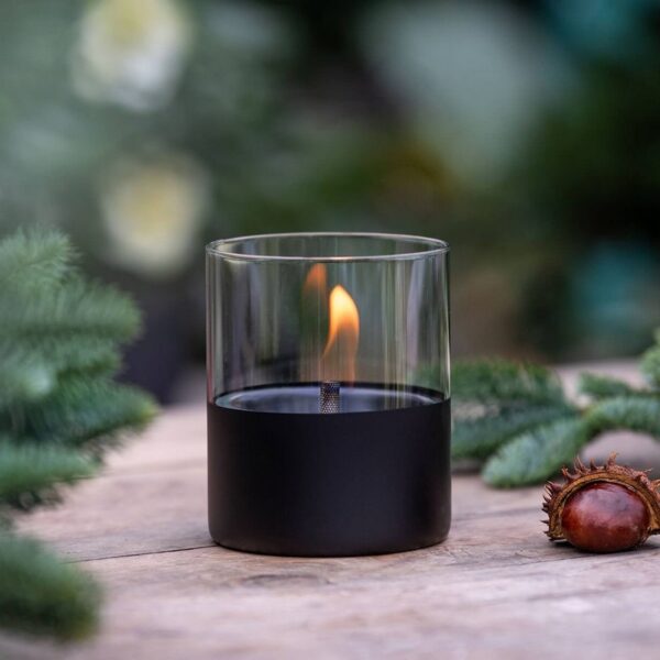 Tenderflame Σετ Gift Pack Επιτραπέζια εστία φωτιάς Lilly 10 & Tenderfuel 0.5lt Black