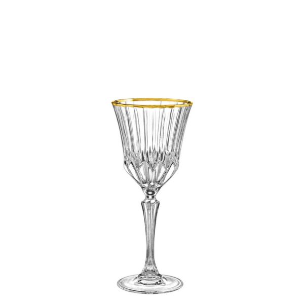 RCR Adagio Gold Ποτήρι Κρασιού 220 ml χρυσή ρίγα κρυστάλλινο