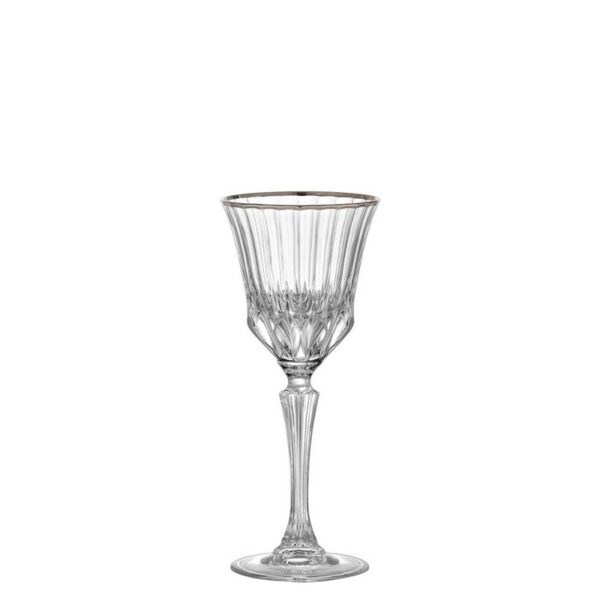 RCR Adagio Platin Ποτήρι κρασιού 220 ml ρίγα πλατίνας κρυστάλλινο