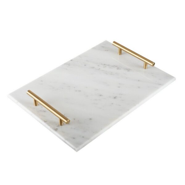 Georgiou Marble Δίσκος 37Χ26 εκ μάρμαρο επίχρυσο