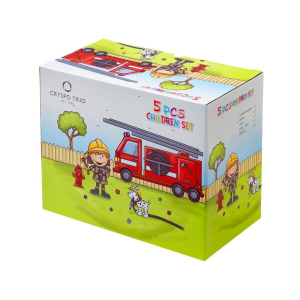 Cryspo trio Fireman σετ 5 τεμ παιδικό πορσελάνης