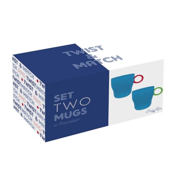 Easy Life Twist & match Blue Σετ 2 τεμ Κούπες 300 ml πορσελάνης