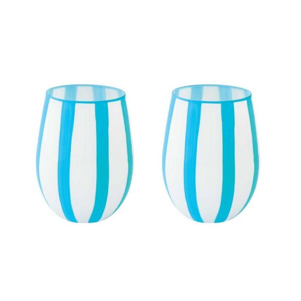 Easy Life Twist & match Blue Σετ 2 τεμ Ποτήρια Νερού 500 ml γυάλινα