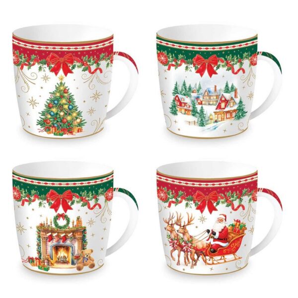 Easy Life Christmas Heritage Κούπα 350 ml σε μεταλλικό κουτί πορσελάνης