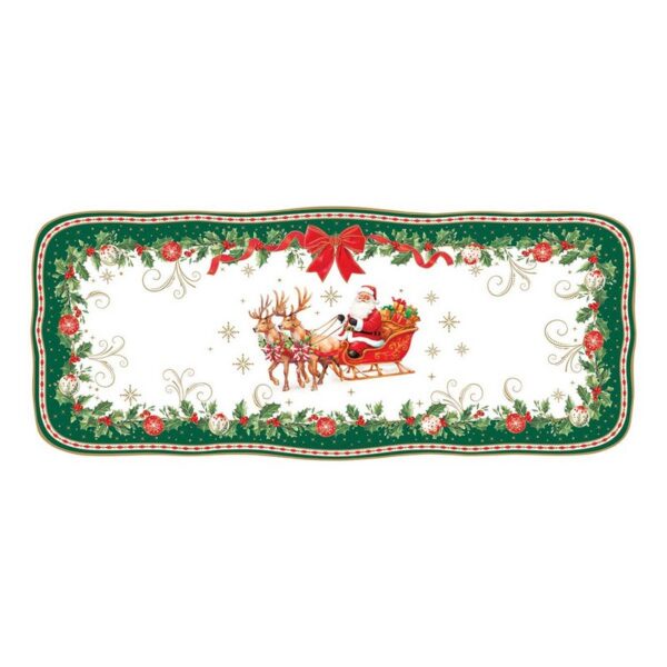 Easy Life Christmas Heritage Πιατέλα Ορθογώνια 36Χ15 εκ πορσελάνης