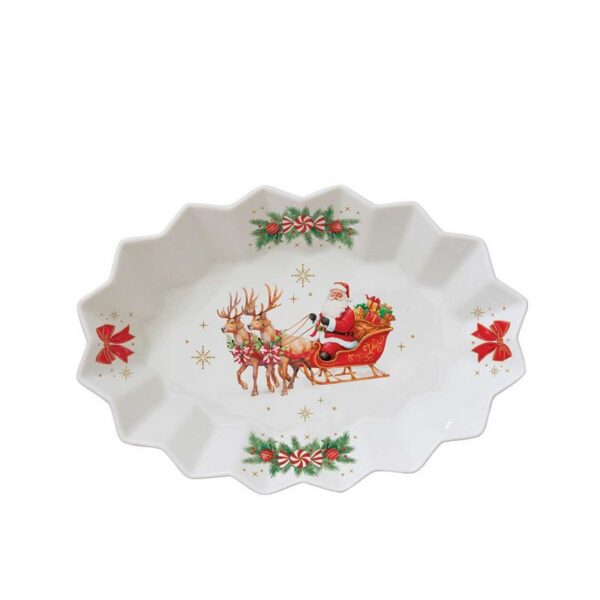 Easy Life Christmas Heritage Πιατέλα Οβάλ 25Χ17 εκ πορσελάνης