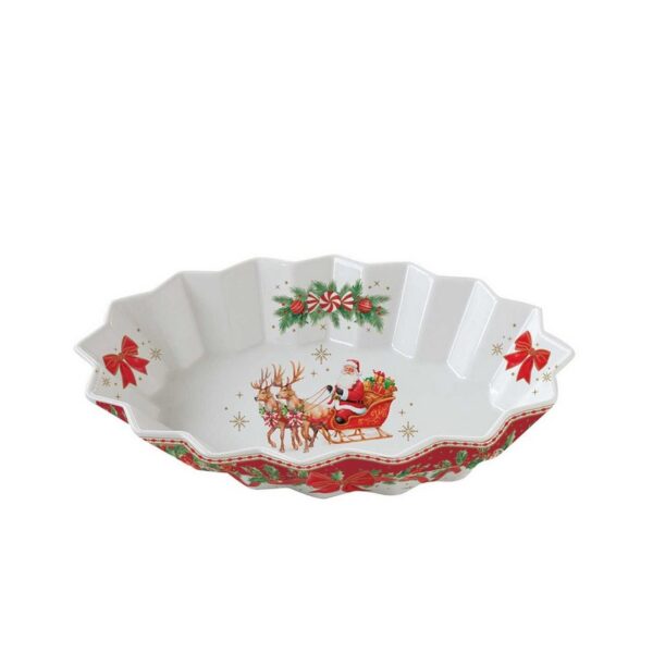 Easy Life Christmas Heritage Πιατέλα Οβάλ 25Χ17 εκ πορσελάνης