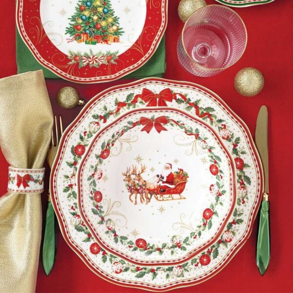 Easy Life Christmas Heritage Σετ 12 τεμ Πιάτα πορσελάνης