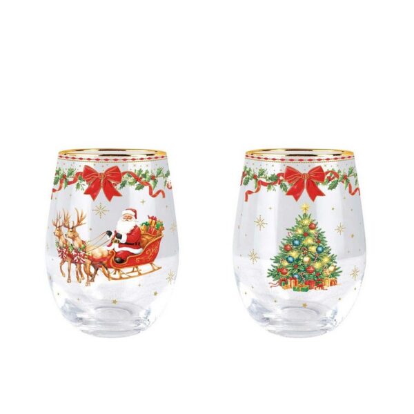 Easy Life Christmas Heritage Σετ 2 τεμ Ποτήρια 500 ml γυάλινα