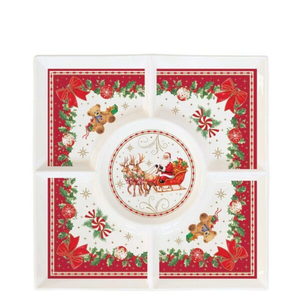 Easy Life Christmas Heritage Ορντεβιέρα 25Χ25 εκ πορσελάνης