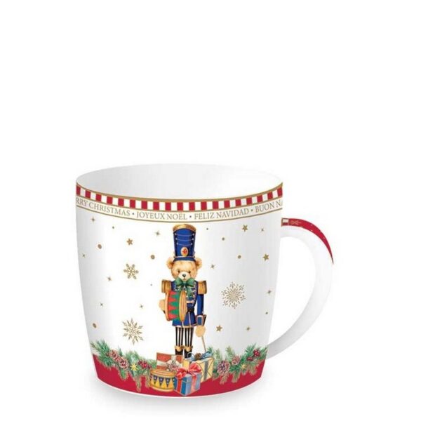 Easy Life Christmas Teddy Blue Κούπα 350 ml σε μεταλλικό κουτί πορσελάνης
