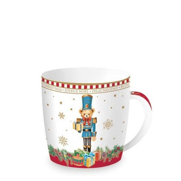 Easy Life Christmas Teddy Light Blue Κούπα 350 ml σε μεταλλικό κουτί πορσελάνης