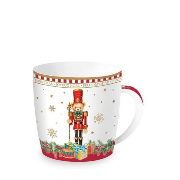 Easy Life Christmas Teddy Red Κούπα 350 ml σε μεταλλικό κουτί πορσελάνης