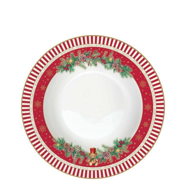 Easy Life Christmas Teddy Πιάτο Βαθύ 21,5 εκ πορσελάνης